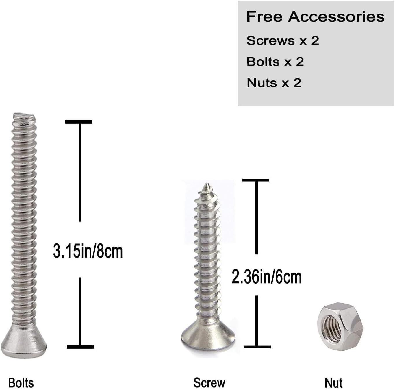 Boat Cleat Open Base Boat Cleat 4/5/6/8 inch, Dock Cleat All 316 Stainless Steel Boat Mooring Accessories, Include Installation Accessories Screws