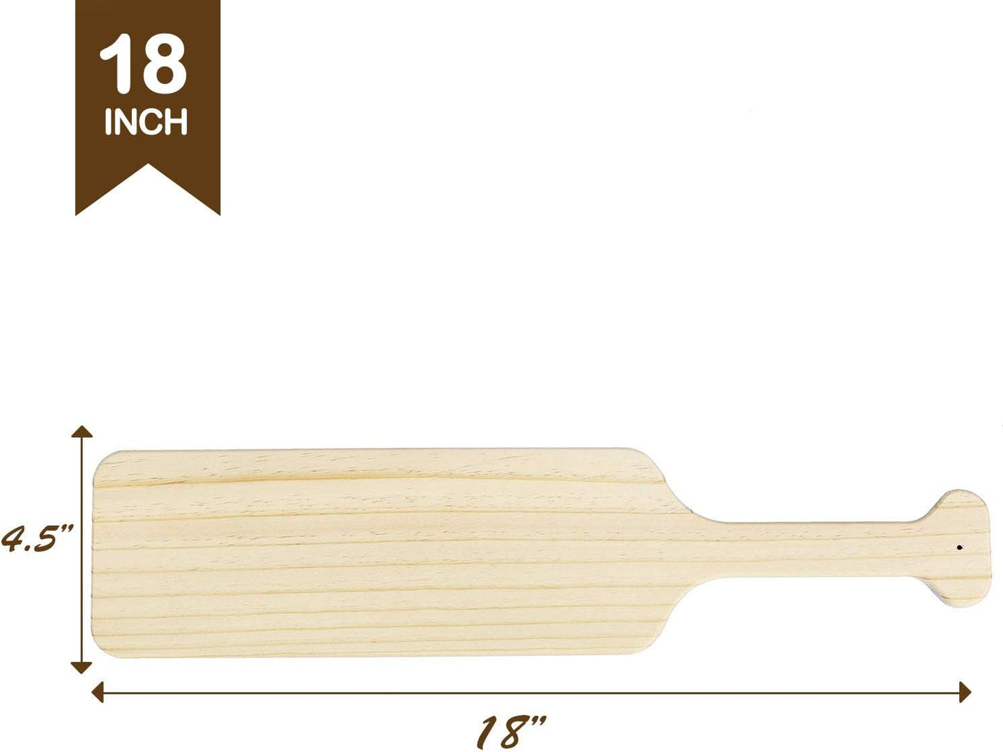 BATTIFE 2Pack 18 Inch Greek Fraternity Paddle, Unfinished Pine Wood Paddle, Solid Wooden SororityPaddle, Frat Paddle