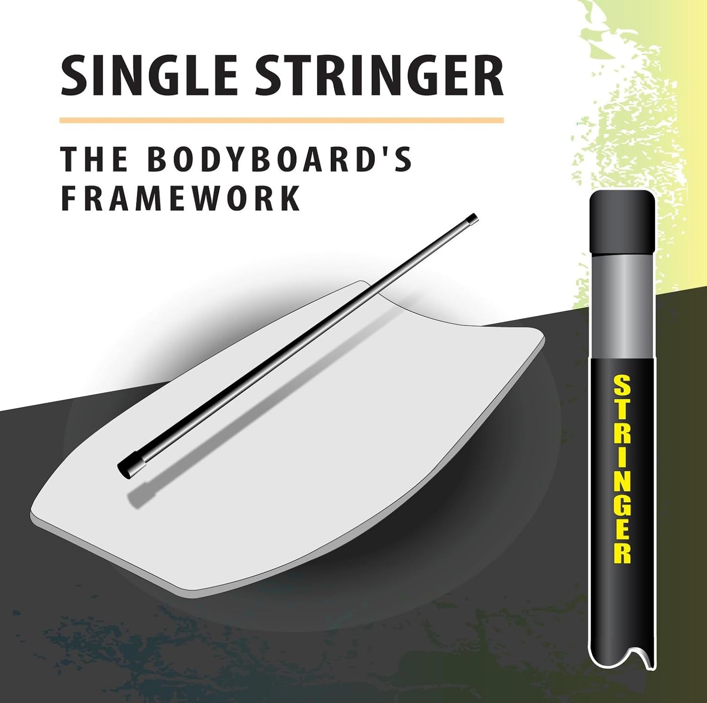 BZ Bodyboards - Accel Pro Board - Crescent Tail, Slick Bulbs, Contoured Deck Cutting Edge, High Performance - Advanced Riders