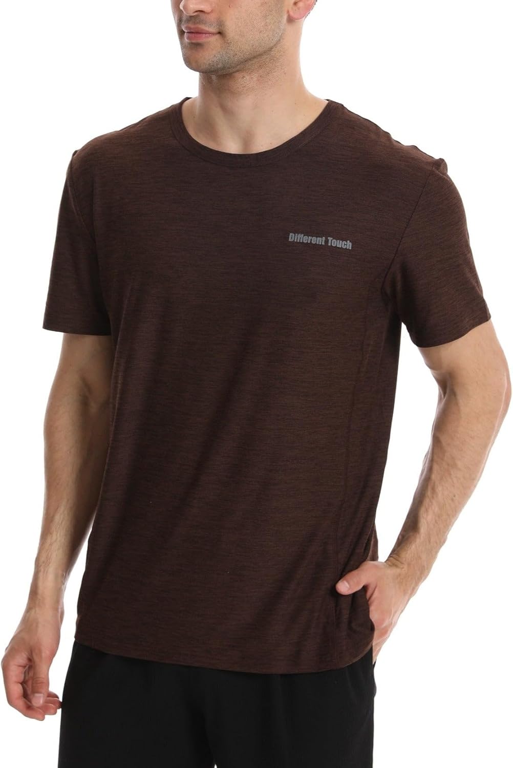 Different Touch Men’s Active Workout Quick Dry Crew Neck Short Sleeve T-Shirts
