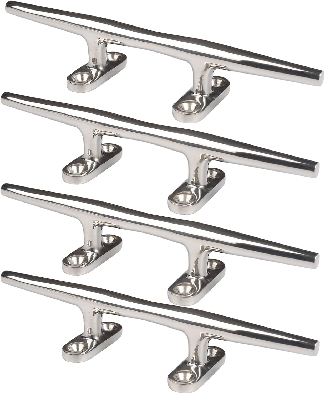 Boat Cleats 4 inch/5 inch/6 inch/8 inch Marine Dock Cleats Stainless Steel Boat Rope Cleat with Fasteners for Marine, Deck, Nautical Décor