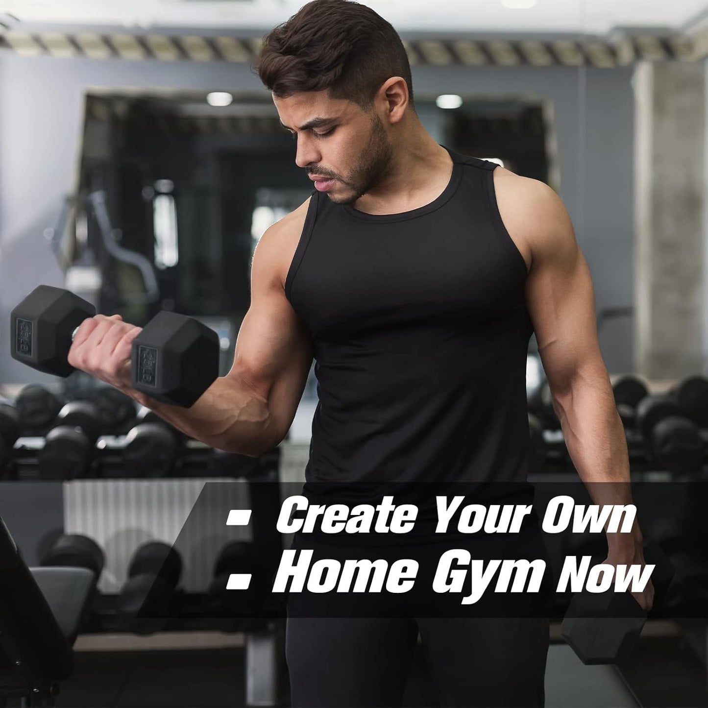 RitFit 250LB/300LB Rubber Hex Dumbbell Sets with Weights Rack, Multiple Color Choices Available, Great Gym Equipment for Home, Strength Training, Workouts