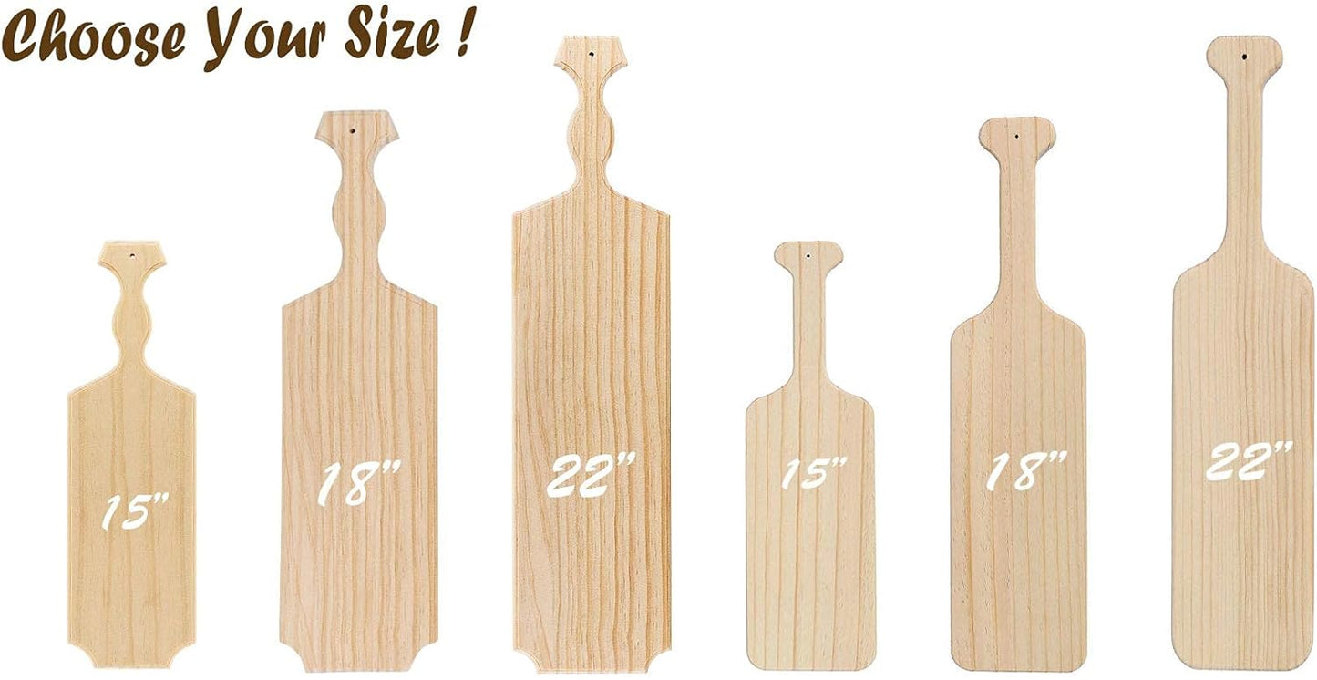 BATTIFE 18Inch Sorority and Fraternity Paddles 2Pack, Unfinished Pine Wood Paddle for Greek, Frat Solid Wooden Paddle