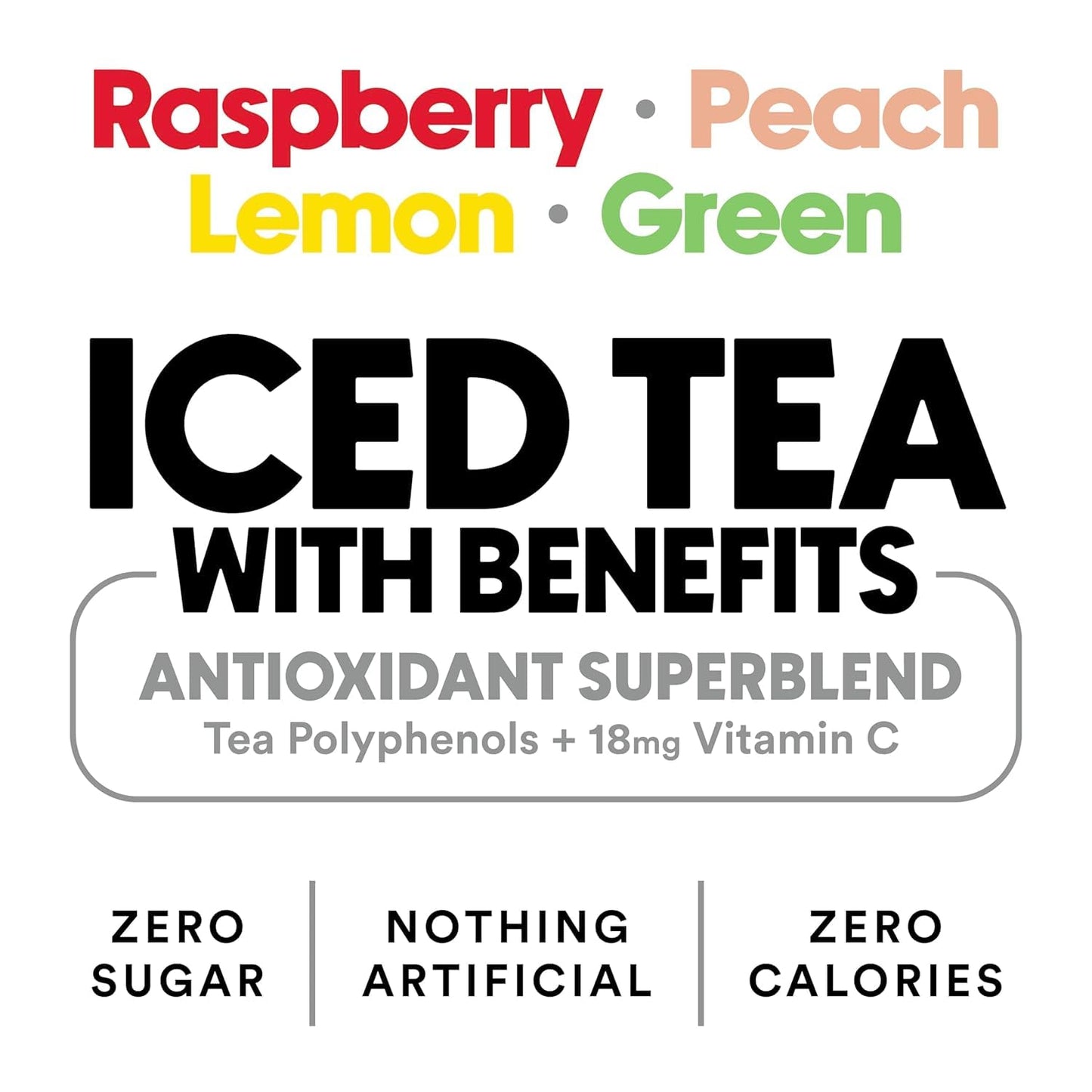Ryl Iced Tea, Variety Pack, Antioxidant Superblend, No Artificial Ingredients, 16.0 Fl Oz (12-Pack)