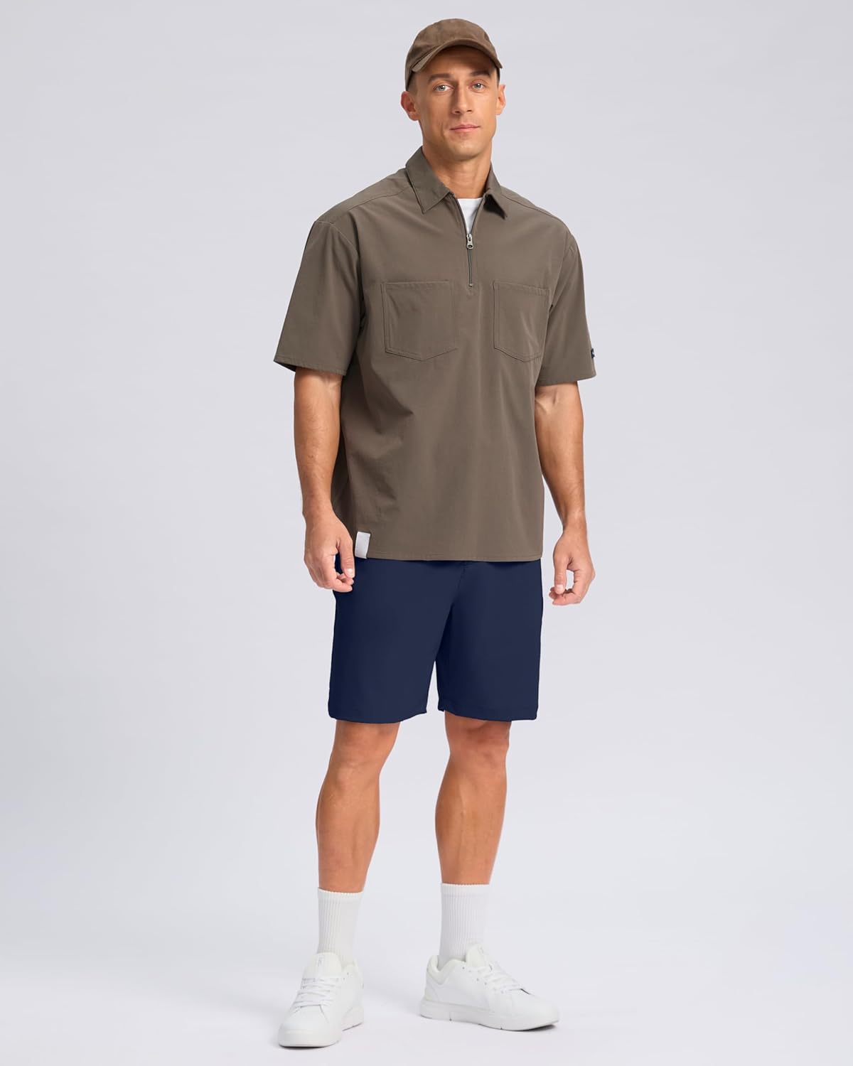 Pudolla Men's Casual Shorts 7"/9" Lightweight Golf Shorts with 3 Pockets Stretch Quick Dry Comfy Work Shorts