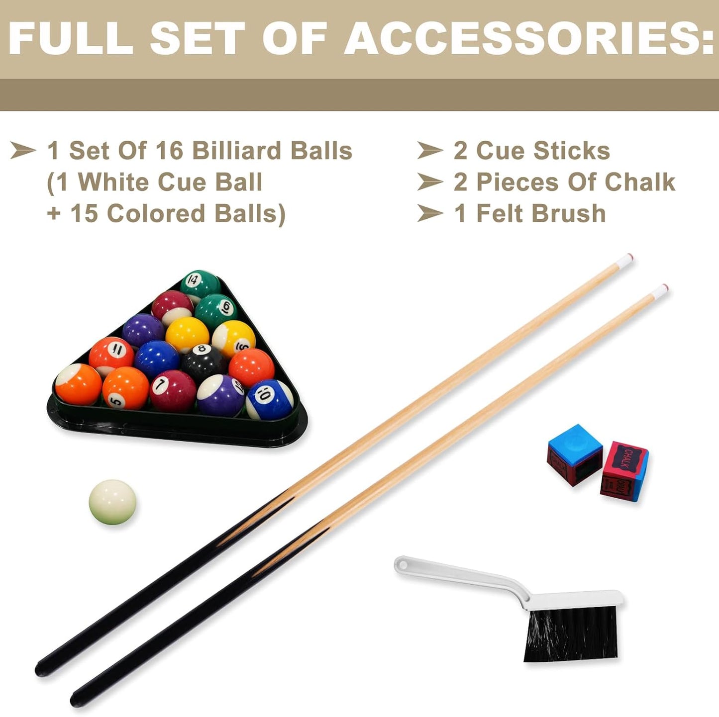 Seydrey 6-Foot Portable Foldable Pool Table with All Accessories – Compact Billiards Table for Home, Game Room, Apartment