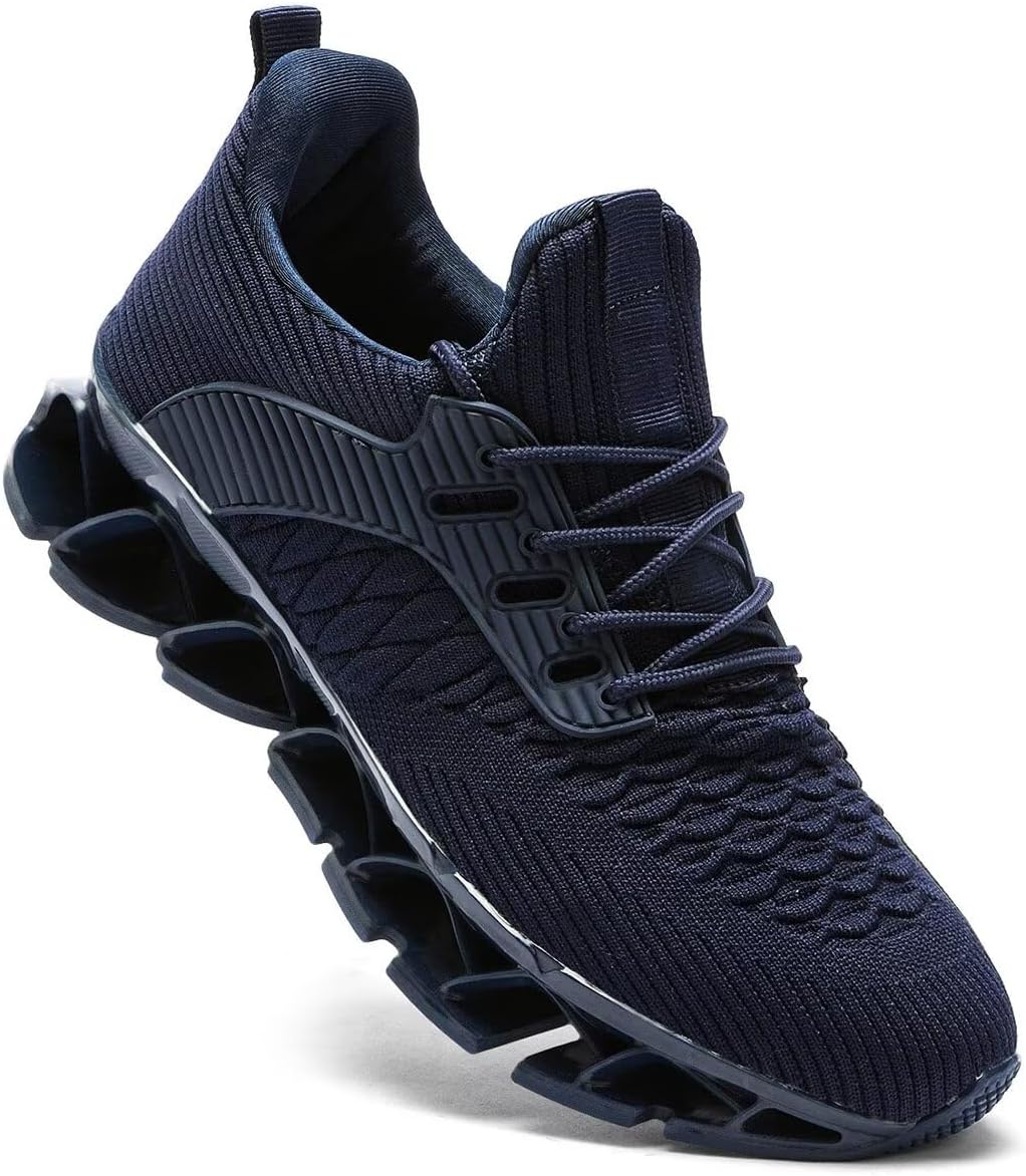 Mens Slip on Walking Running Shoes Blade Tennis Casual Fashion Sneakers Comfort Non Slip Work Sport Athletic Trainer