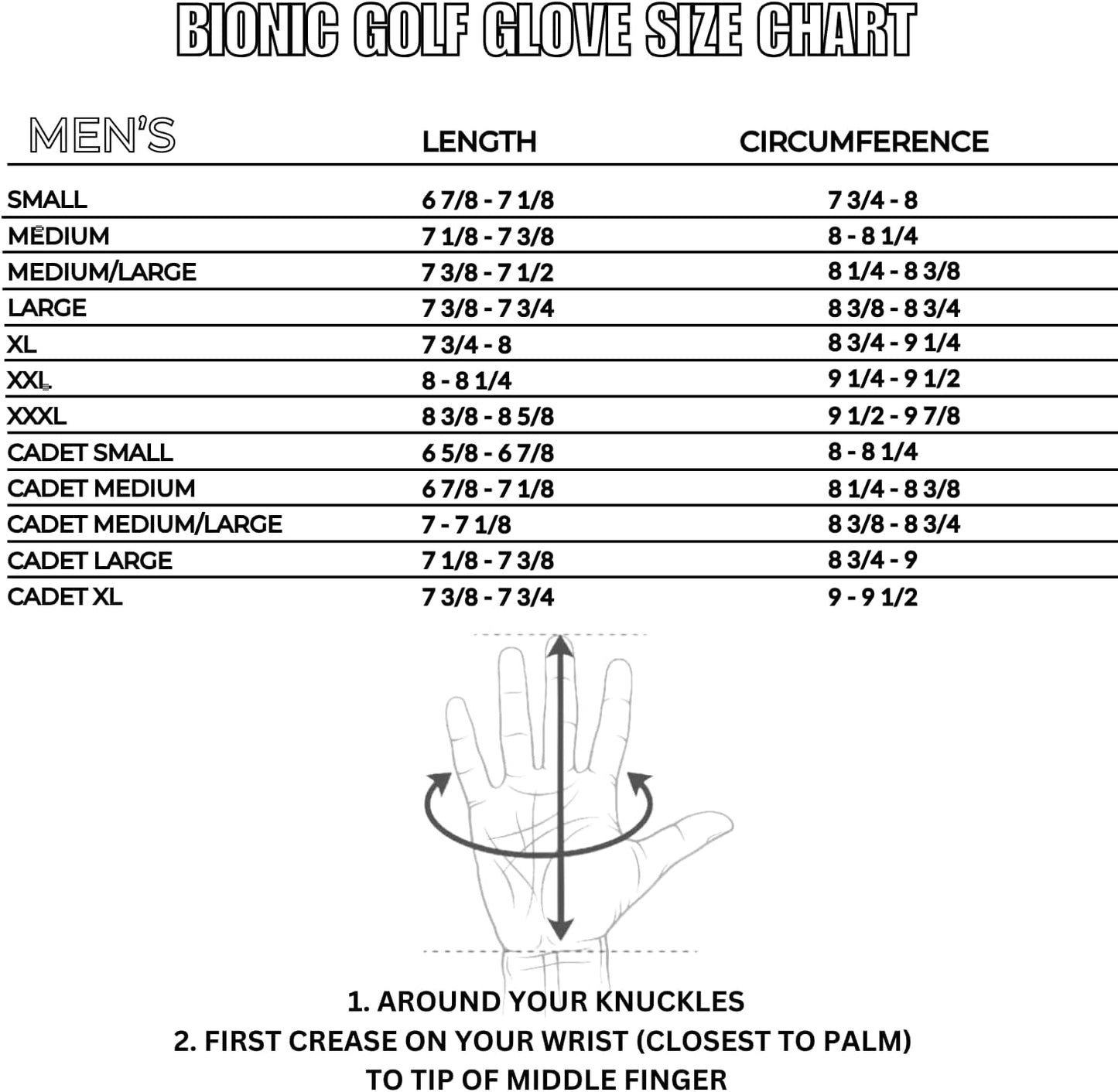 Bionic Men's ReliefGrip 2.0 Golf Glove