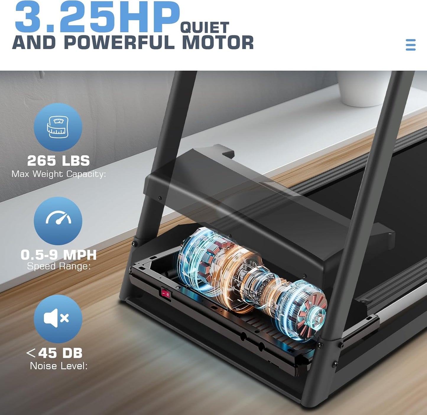SYTIRY Incline Treadmills for Home with TV Screen and WiFi, 3.25HP Smart Walking Pad Treadmill with Incline, Heavy Duty Foldable Electric Running Machine with 10” Touchscreen, 3D Virtual Sports Scenes