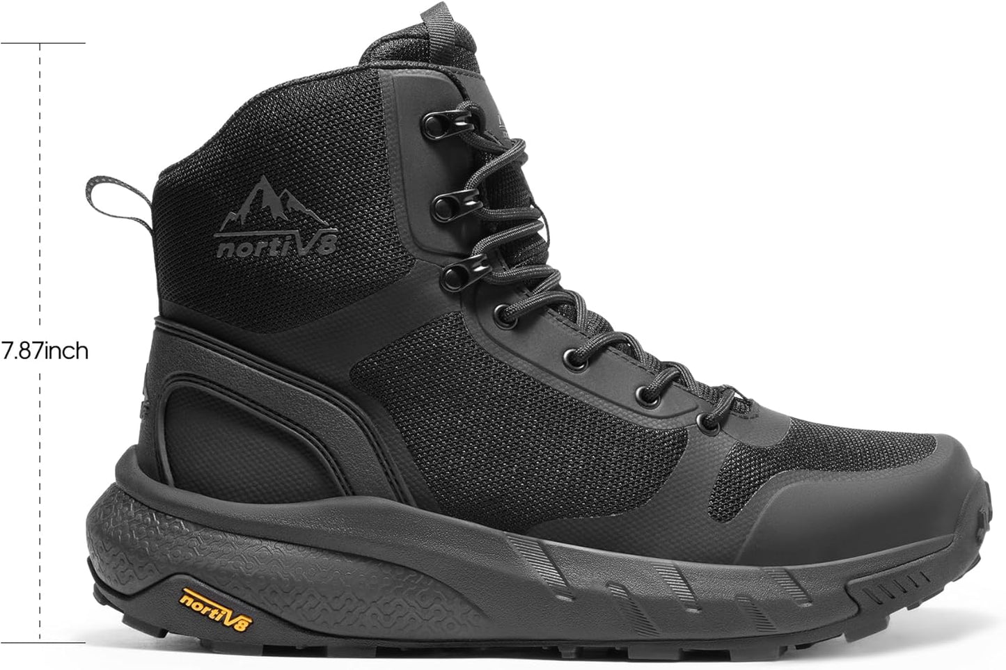 NORTIV 8 Men's Military Tactical Boot Lightweight Comfortable Boots for Work All Day Side Zipper Motorcycle Combat Hiking Boots Metrostrike(8-9 Inches)