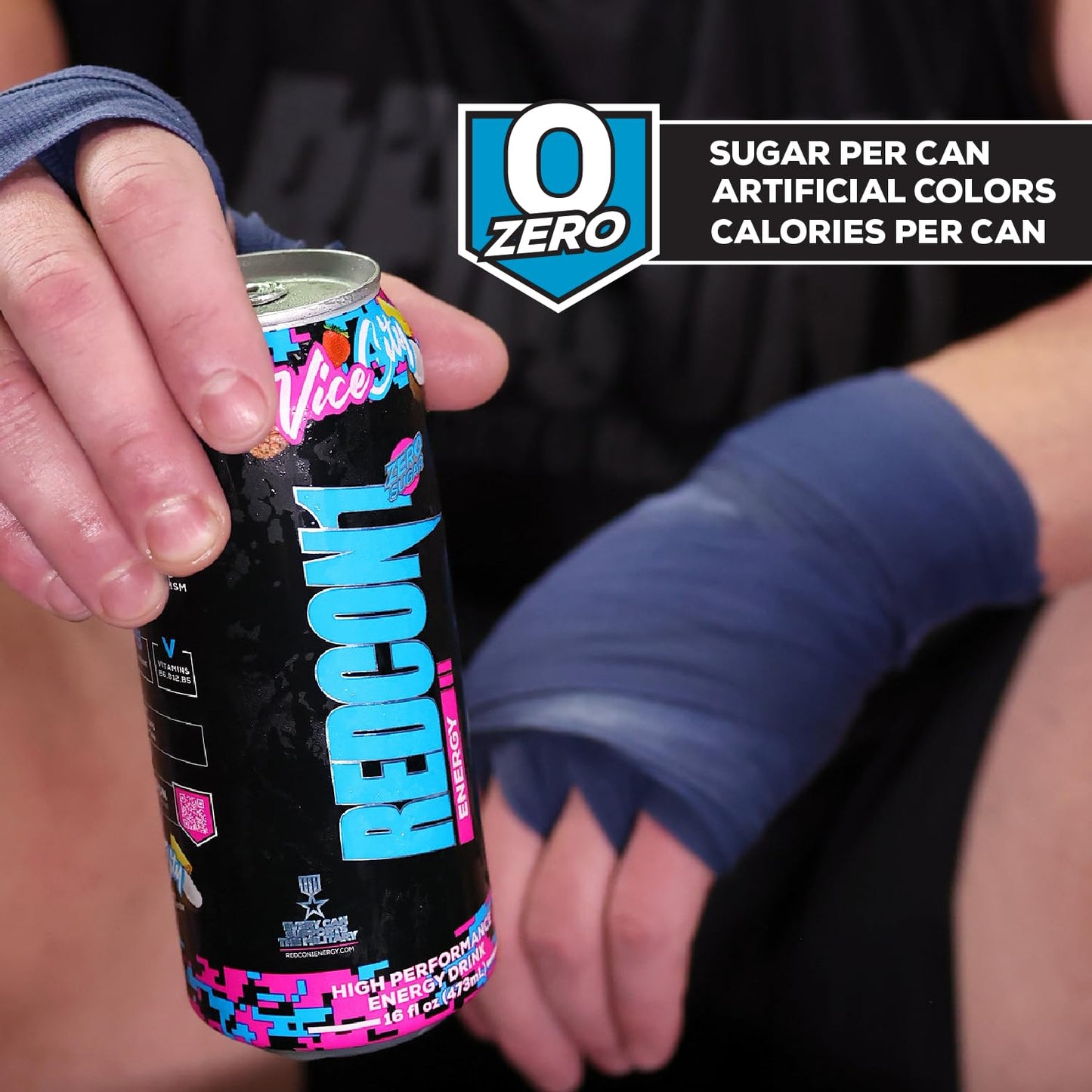 REDCON1 Energy High Performance Drink, Vice City - Zero Sugar Energy Drink with Alpha GPC Nootropic - 200mg of Natural Caffeine from Green Coffee Beans - Vitamin B6, B12 & B5 to Boost Mood (12 ct)