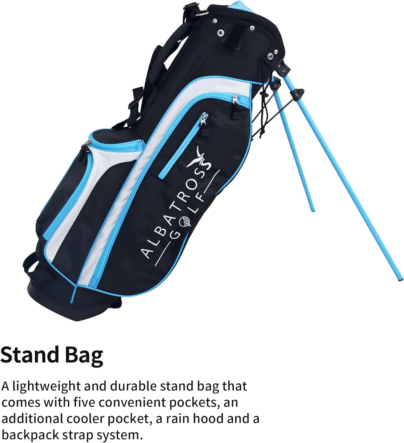 Junior Complete Golf Club Set with Stand Bag for Age 3-12, 7-Piece or 8-Piece Set, Right Hand