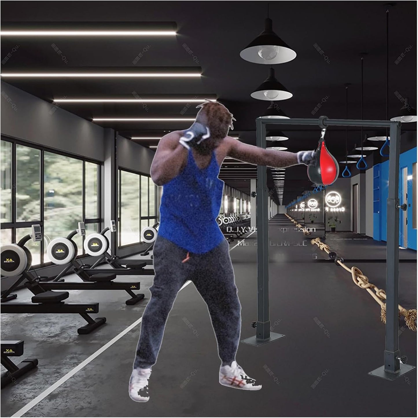Speed Bag Boxing Punching Bag Training:No Bag Boxing.Adjustable Feight for Professional Training, Zpeed Response Training Stand