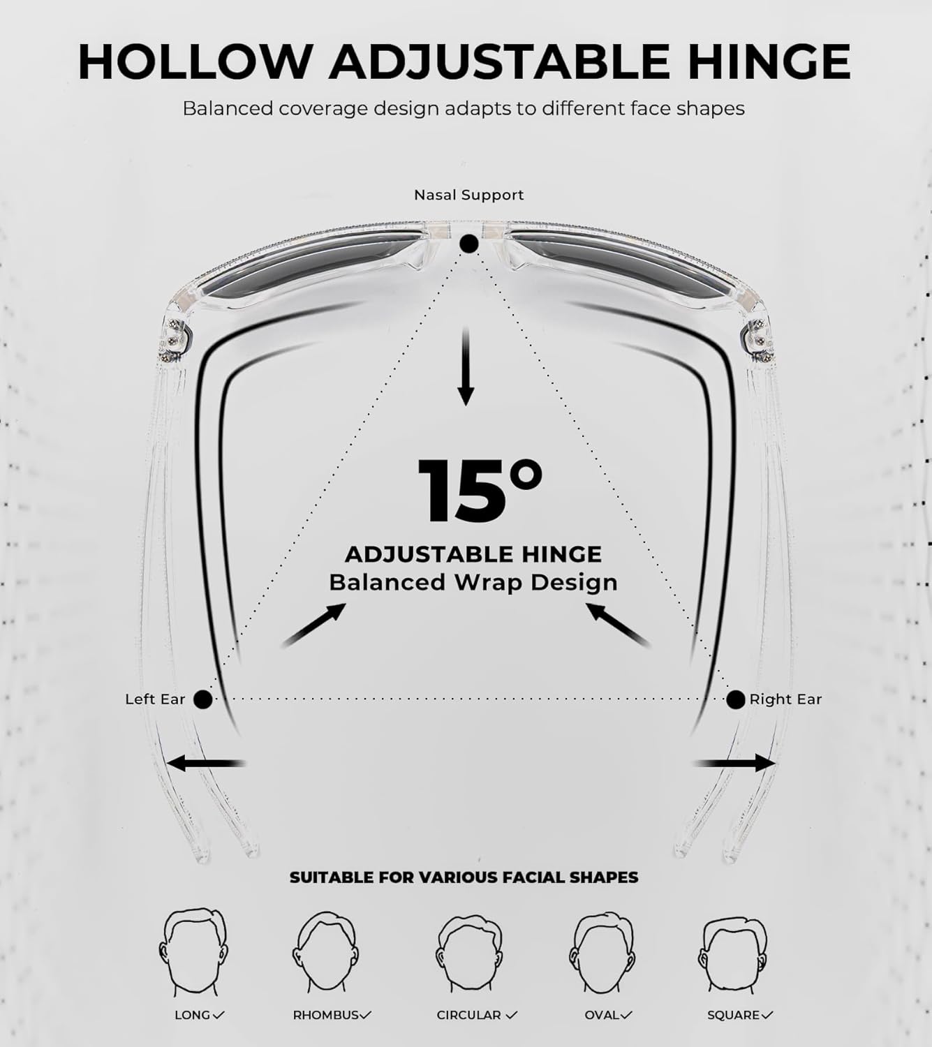 KALIYADI Polarized Sunglasses for Men, Lightweight Sun Glasses with UV Protection for Driving Fishing Golf