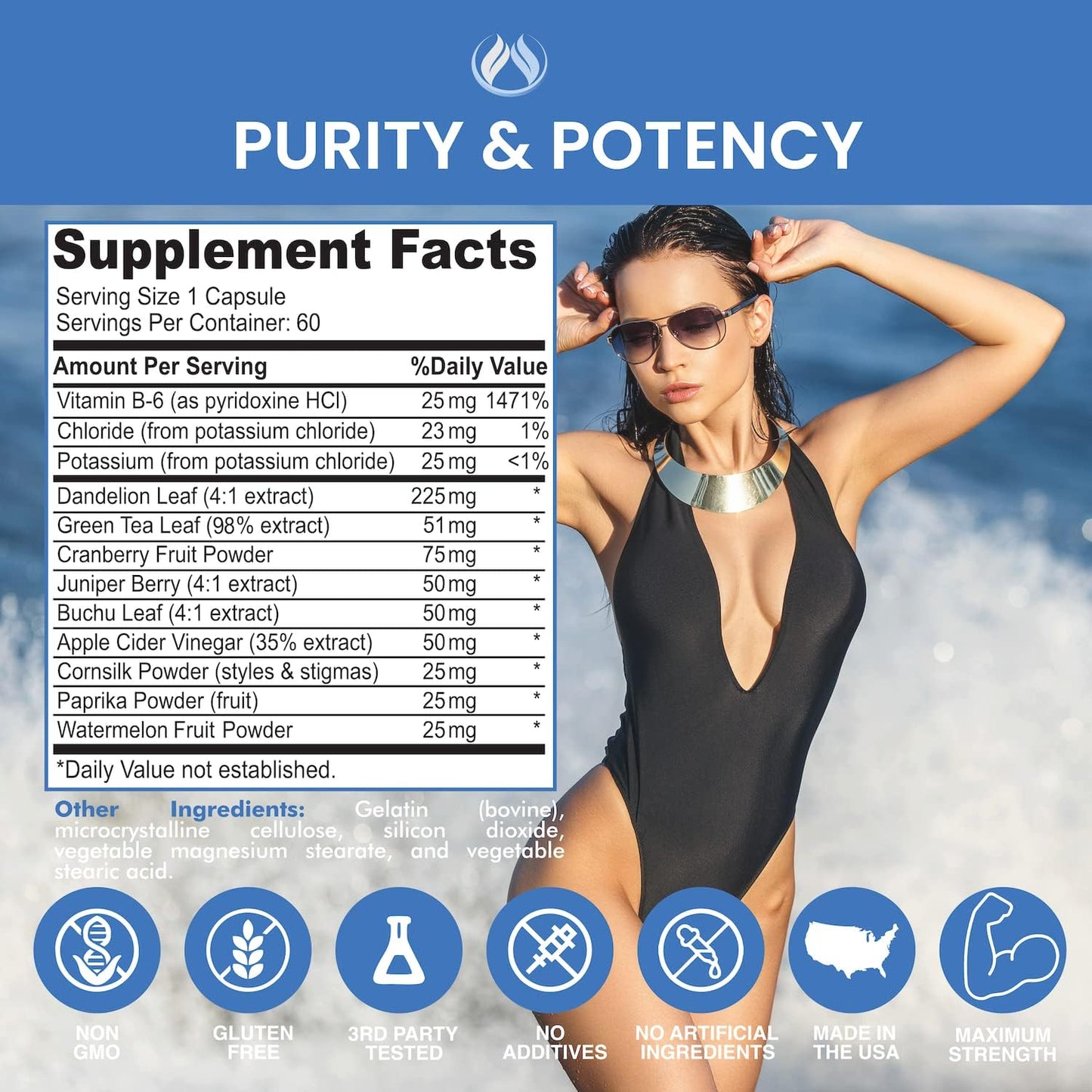 Water Pills Diuretic Water Retention, Liver Detox, Kidney Cleanse, Weight, Swelling, Edema, Bloating Relief, Fluid Balance Watershed Max Strength (1)