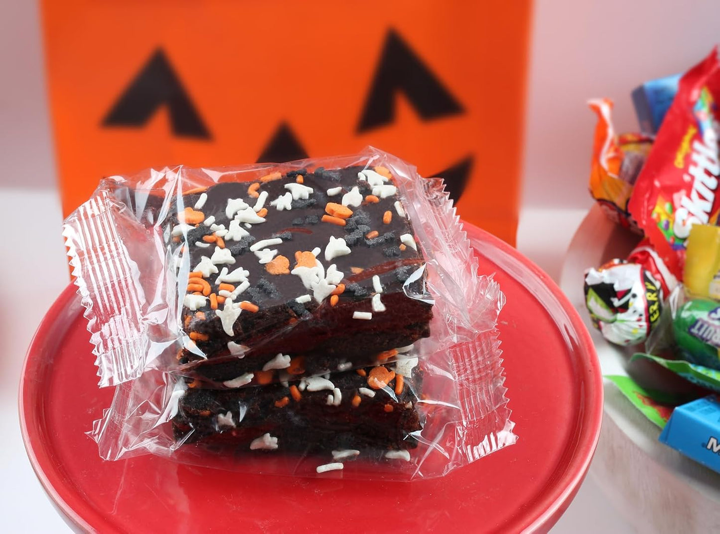 Happy Halloween cookies brownies Gift Basket Chocolate Fudge Brownie Cake Gift For Men Women Package | Nut Free Dairy Free