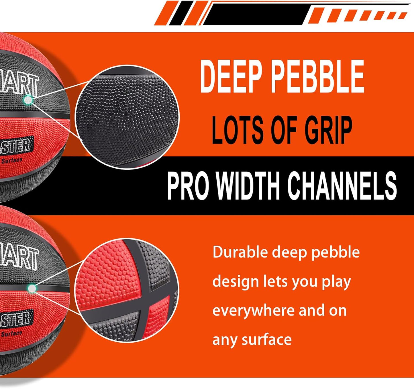 Kids Youth Basketball Size 4/5, 25.5"/27.5" Basketball for Boys and Girls Indoor Outdoor Play