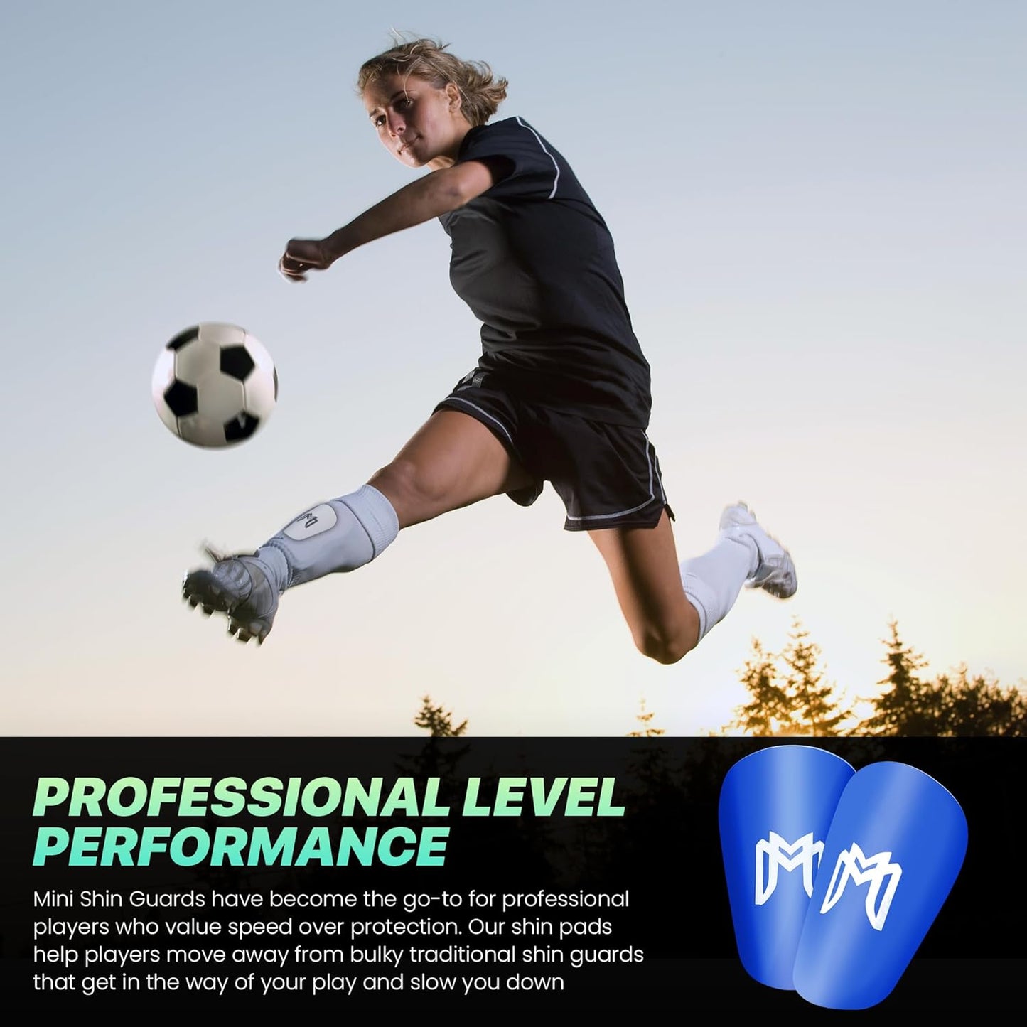 MiniGuards - Mini Shin Guards for Soccer Players - Tiny Shin Pads for Men, Women, Teens - Miniature Shin Guards 3.9 x 2.4 inch - Perfect for High Level Soccer Athletes