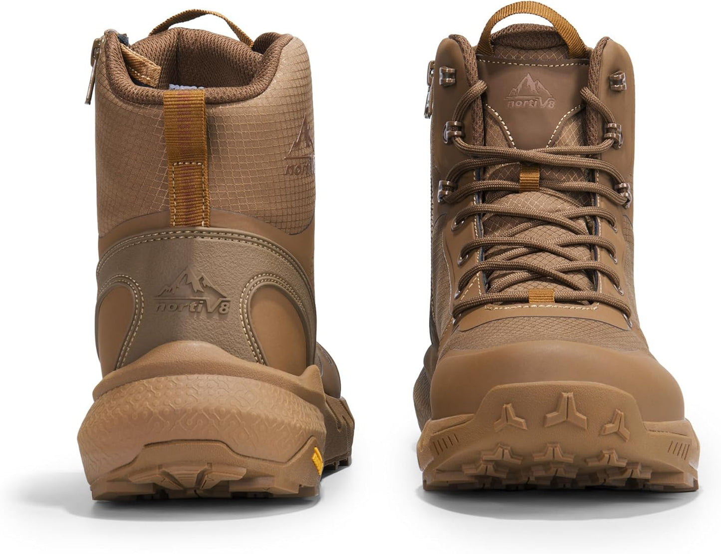 NORTIV 8 Men's Military Tactical Boot Lightweight Comfortable Boots for Work All Day Side Zipper Motorcycle Combat Hiking Boots Metrostrike(8-9 Inches)