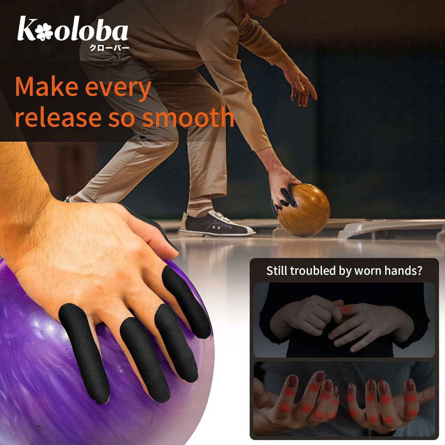 Bowling Tape Bowling Thumb Tape - Sweatproof, Pre Cut, Multiple Colors 100pcs (Black)