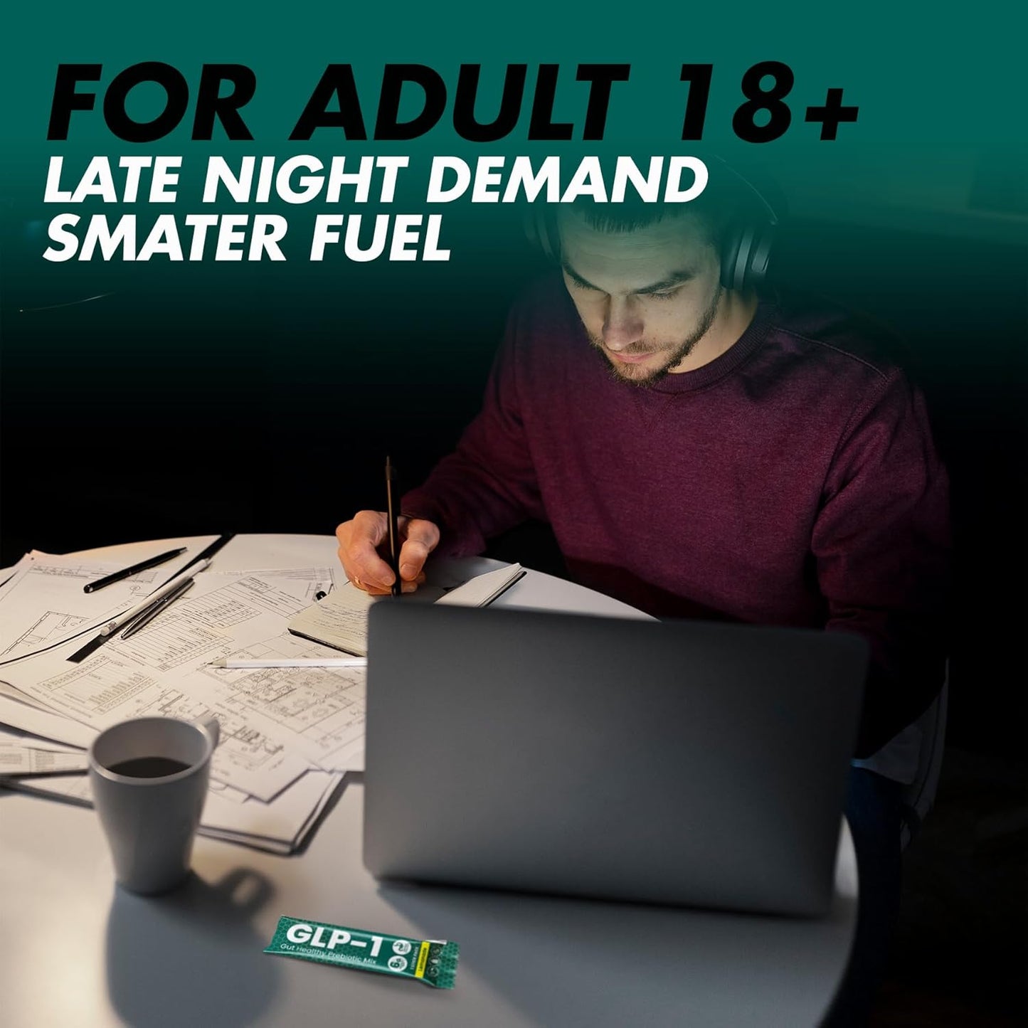 GLP-1 Supplement 6g Fiber - with Chromium & Glucomannan Booster Drink Mix with 45 Servings (6 Weeks Supply) to Reduced Appetite and Cravings & Metabolic Support Formula - Lemonade Flavor