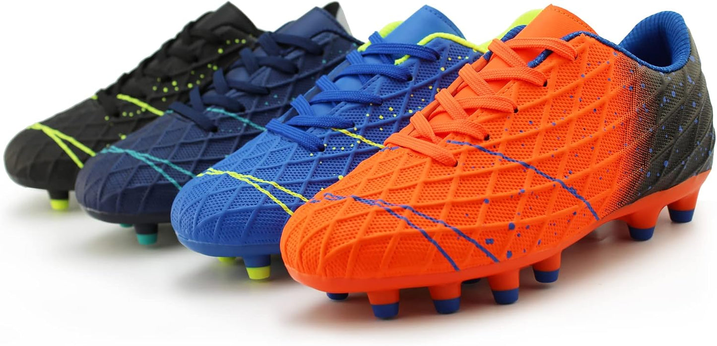 Tobfis Kids Athletic Outdoor Firm Ground Soccer Cleats Shoes(Toddler/Little Kid/Big Kid)