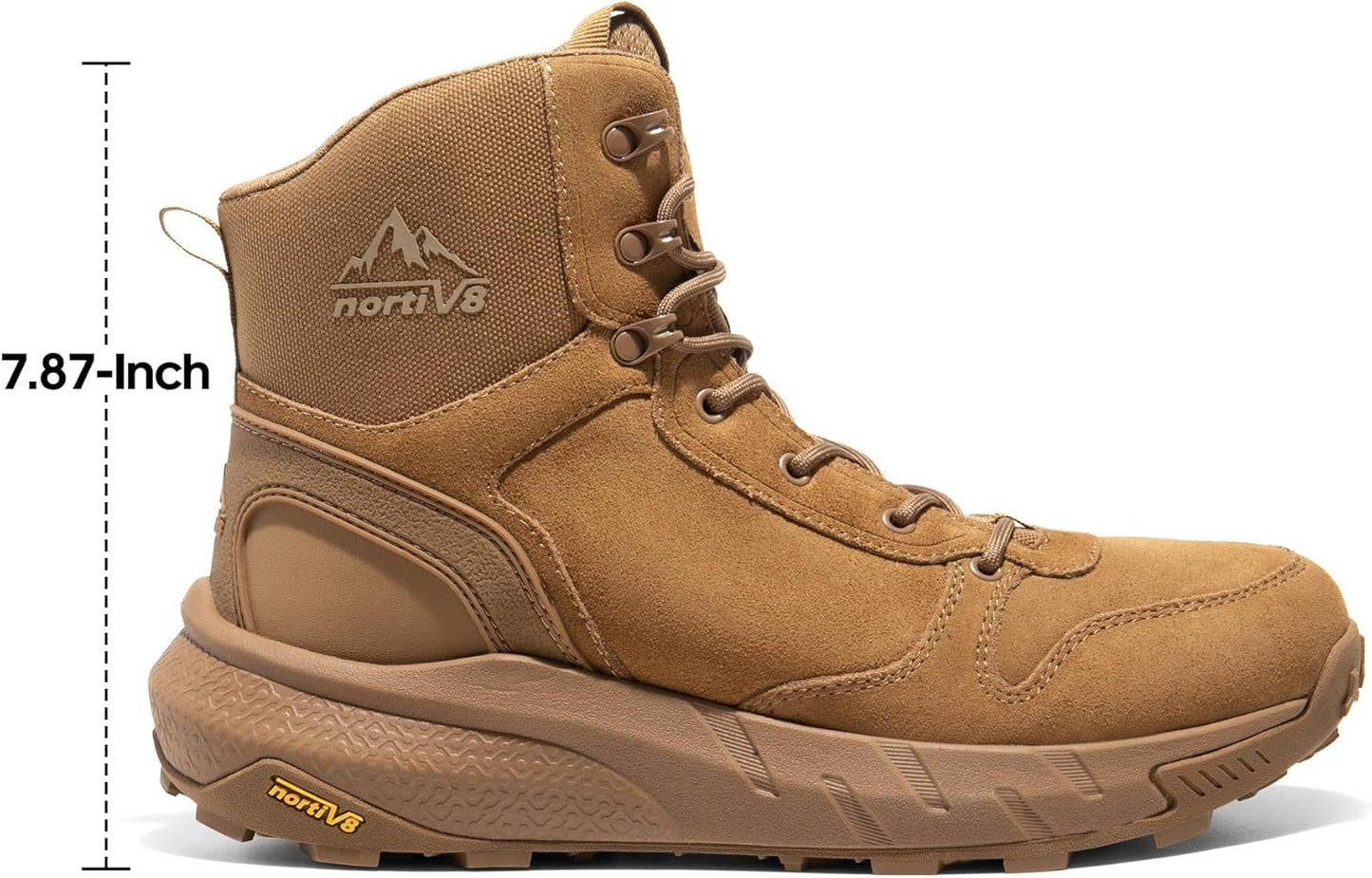 NORTIV 8 Men's Military Tactical Boot Lightweight Comfortable Boots for Work All Day Side Zipper Motorcycle Combat Hiking Boots Metrostrike(8-9 Inches)