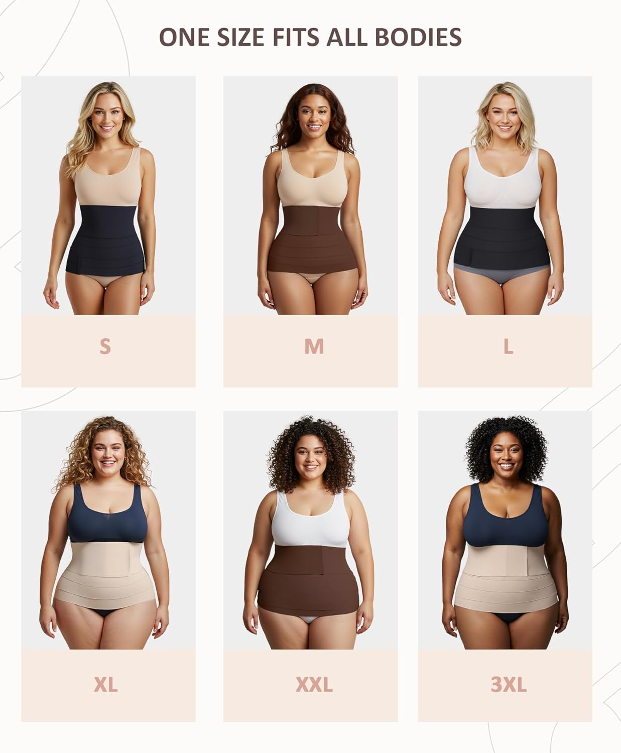 FeelinGirl Waist Trainer for Women Trimmer Belt Waist Cincher Tummy Wrap Plus Size Snatch Me Up Bandage Body Shaper