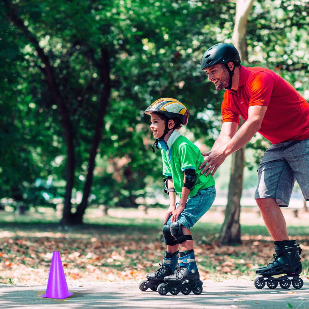 Alyoen 9 inch Traffic Cones, Plastic Sport Cones, Purple Soccer Training Cones for Outdoor Activity & Festive Events (Sets of 10/15/ 20)