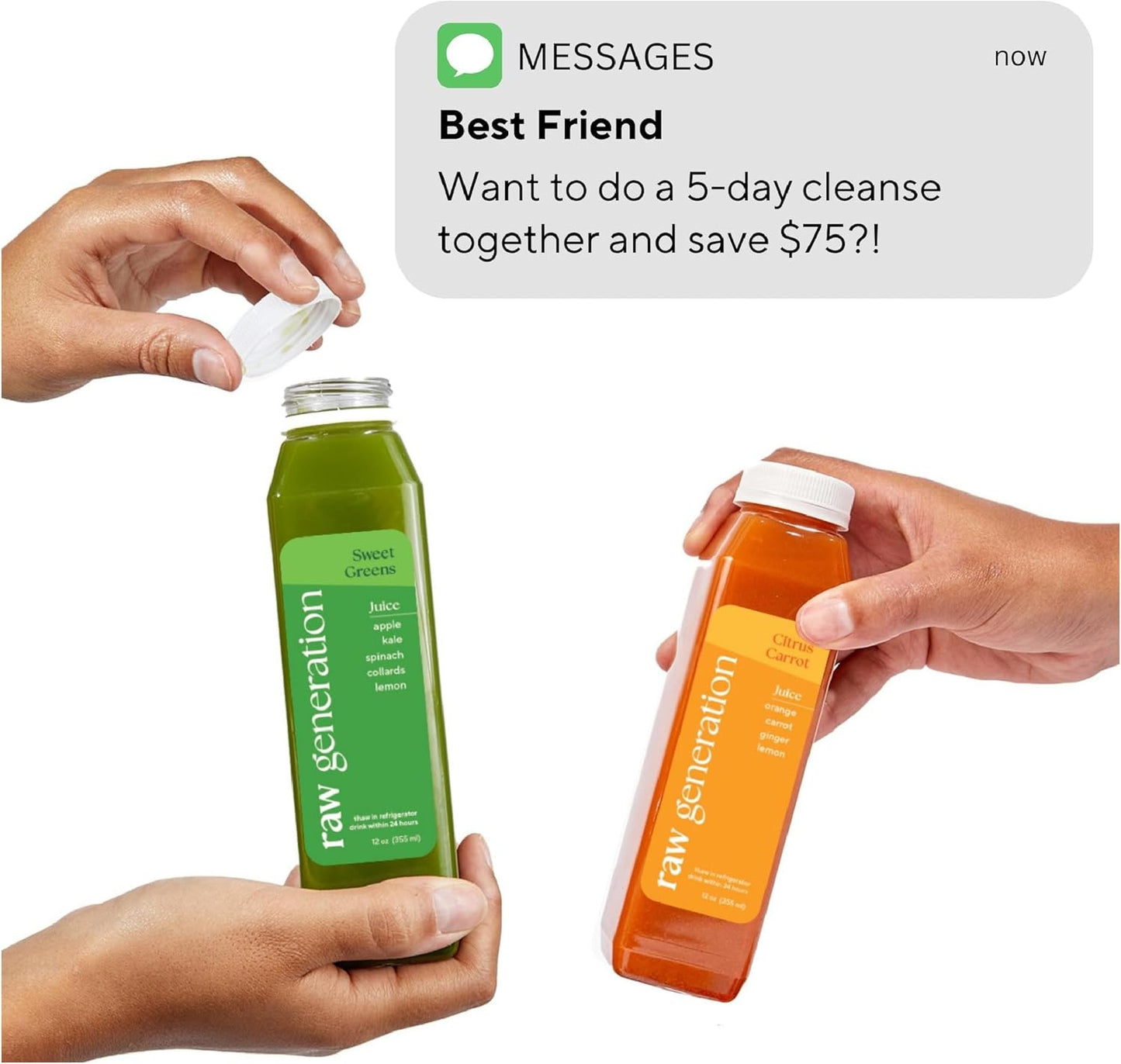 Raw Generation Cleanse for 2 – Two 5-Day Protein Cleanses for You & A Partner | High Protein Juice Cleanse with Dairy and Soy-Free Protein Smoothies | Quick Results While Energizing Your Workouts