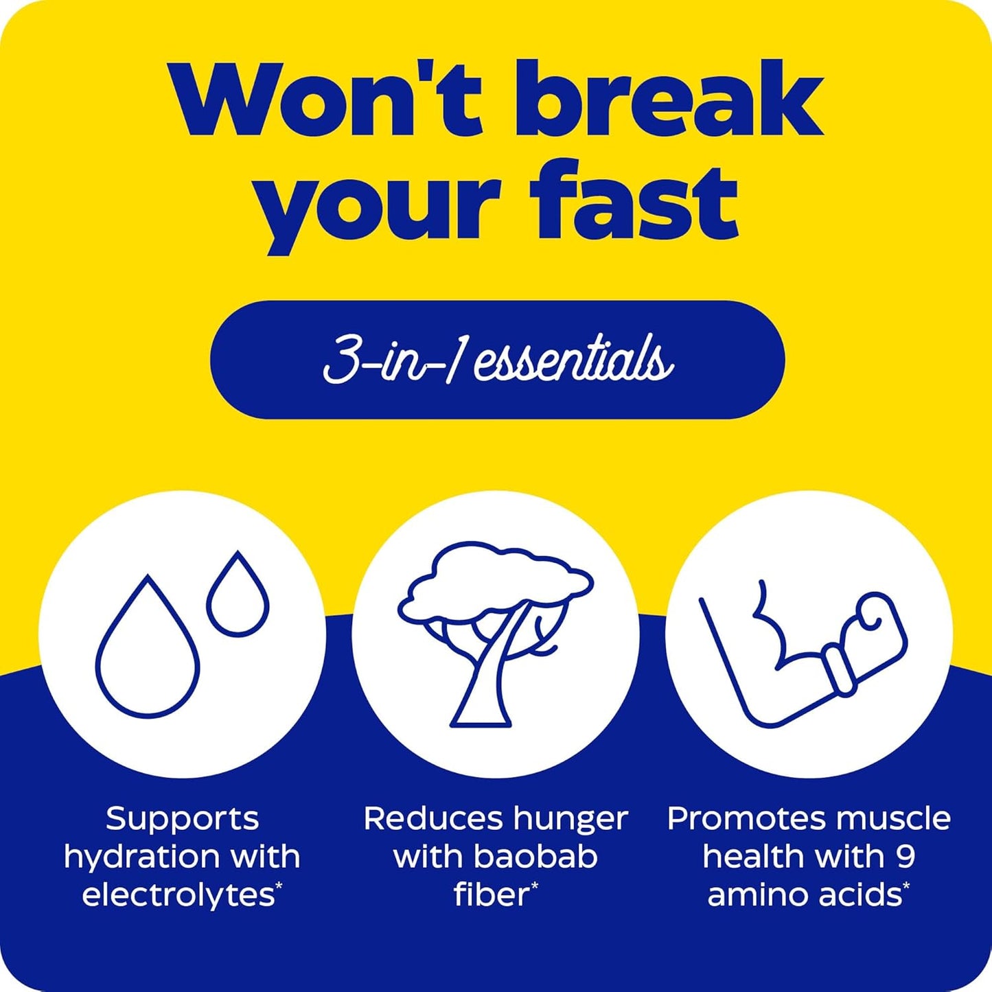 Enzymedica, Fasting Today, Intermittent Fasting Drink Mix with Electrolyte Powder Supplement for Hydration, Appetite and Muscle Health, Keto Friendly, Tropical Pineapple Flavor, 24 Servings