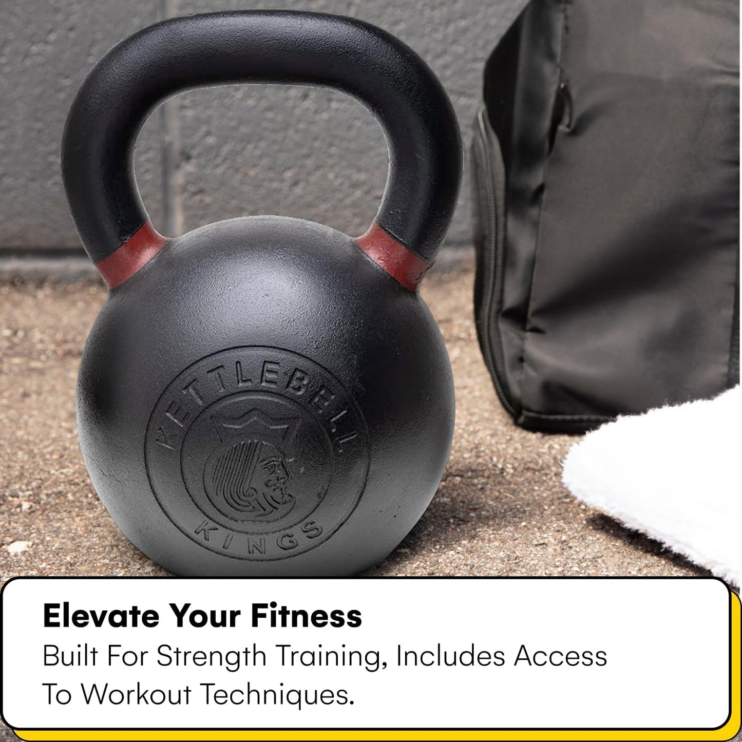 Kettlebell Kings Powder Coated Kettlebell Weights - 9-97 lb Strength Training Kettlebells for Men and Women - Hand Weights Workout Gym Equipment - Weights Set for Home Gym- New