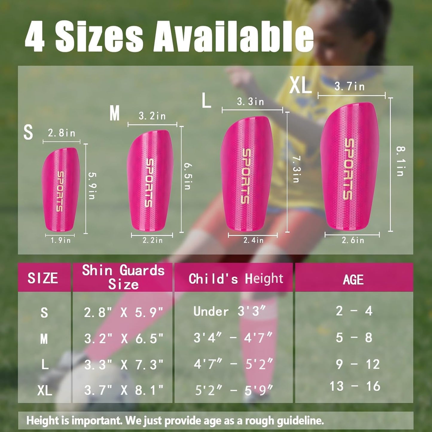 Soccer Shin Guards for Kids Adults, Toddler Shin Pads Set with Sleeves and Long Soccer Socks for Age 2-16 Boys & Girls, Youth &Men, Lightweight Soccer Equipment