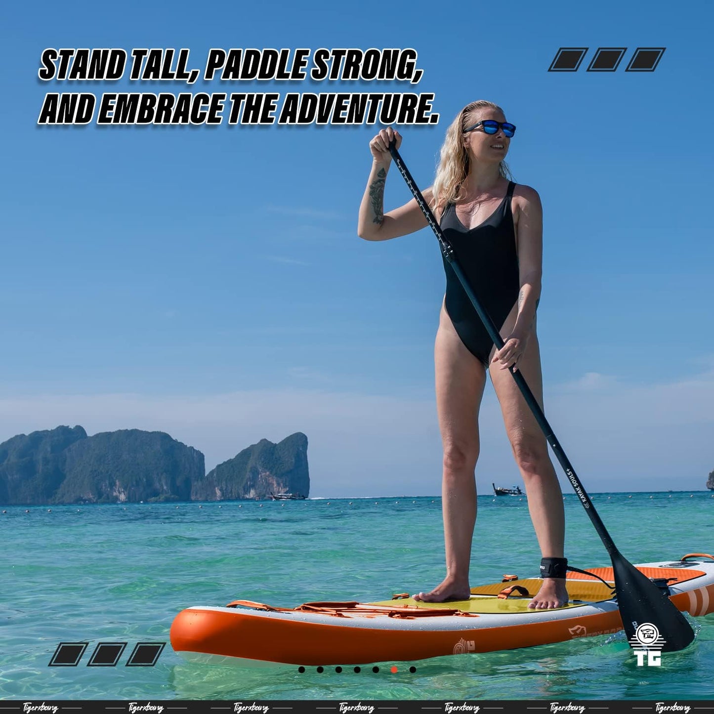 Inflatable Paddle Board with Premium SUP Board Accessories, Allround Paddle Boards for Adults/Kids,Stand Up Paddle Board Defender Collection