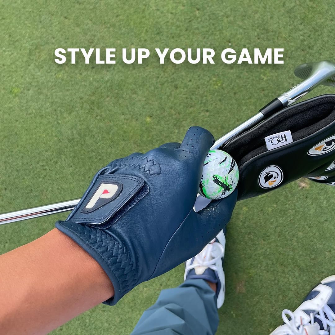 PUR3 Individual - Cabretta Leather Men's Golf Glove, Ultra Soft, with Ball Marker for Right Hand and Left Hand Golfers