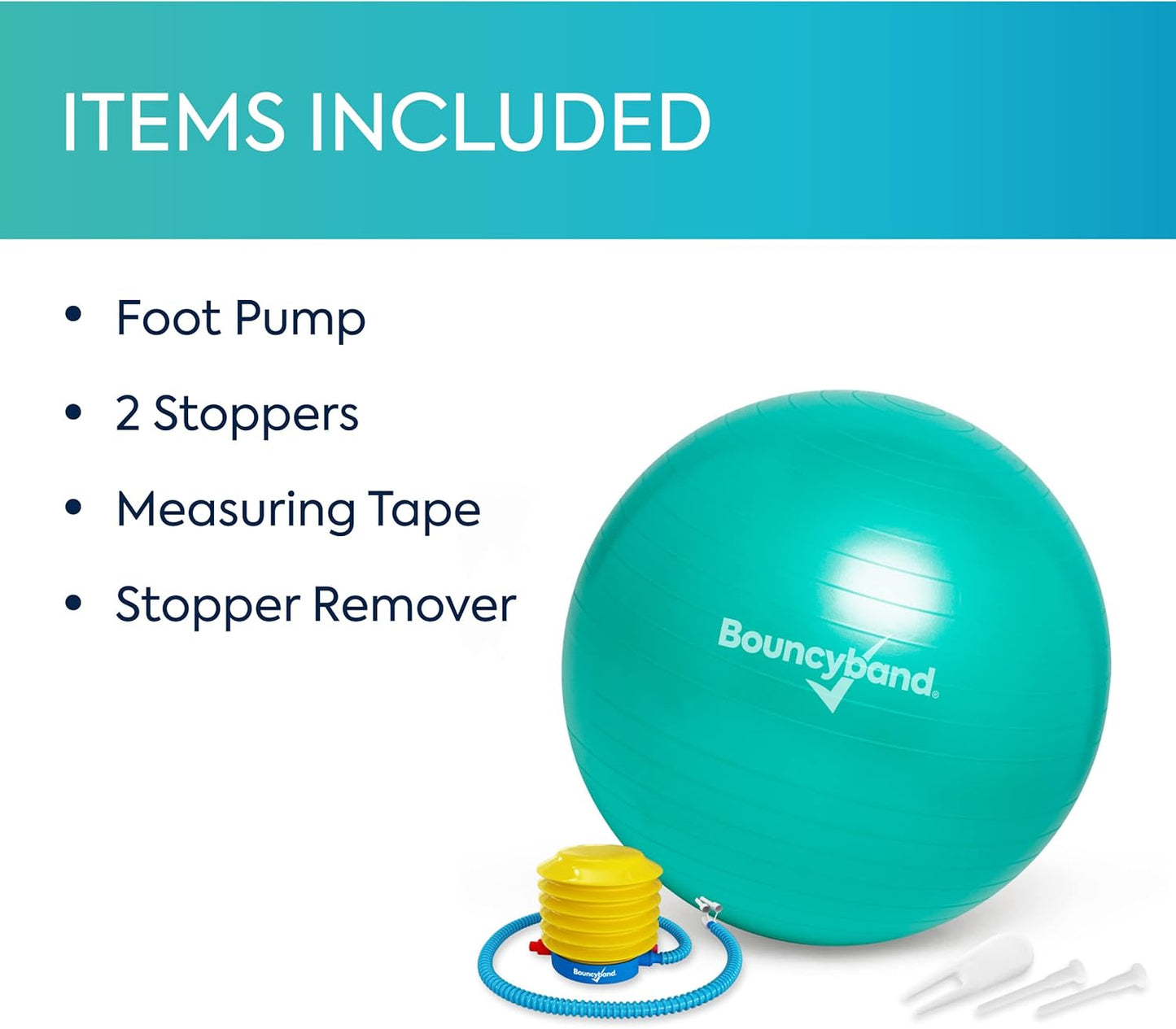 Bouncyband Balance Ball – Create Flexible Seating to Improve Focus at School, Office, or Home with This No-Roll Weighted Ball