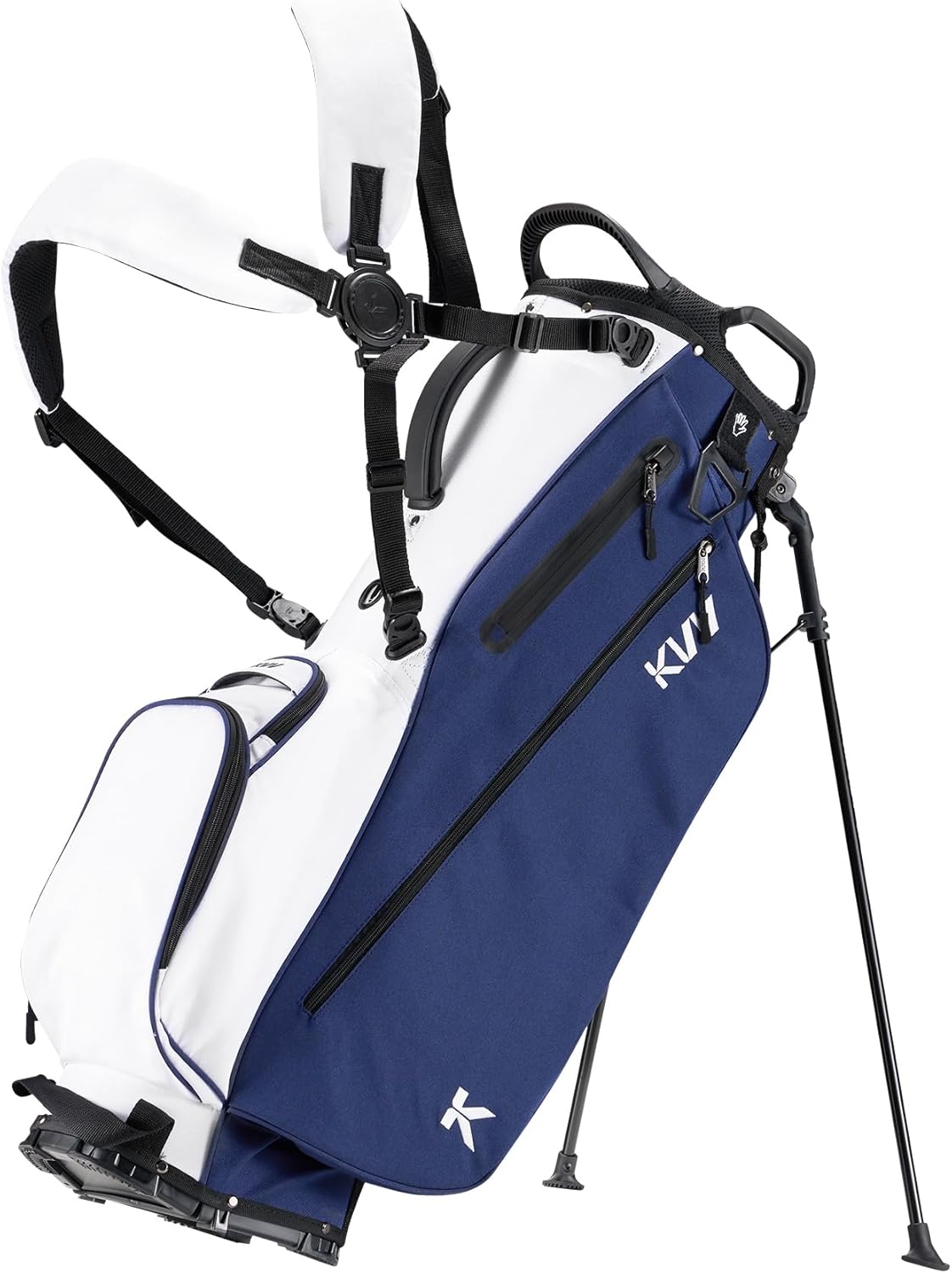 KVV Lightweight Golf Stand Bag with 7 Way Full-Length Dividers, 5 Zippered Pockets, Automatically Adjustable Dual Straps,Elegant Design
