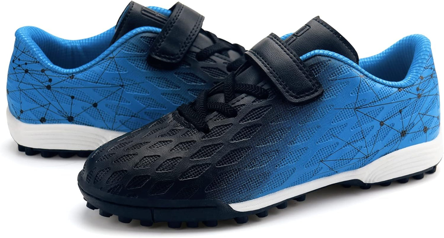 brooman Kids Indoor Soccer Shoes Boys Girls Soccer Cleats Athletic Turf Shoes