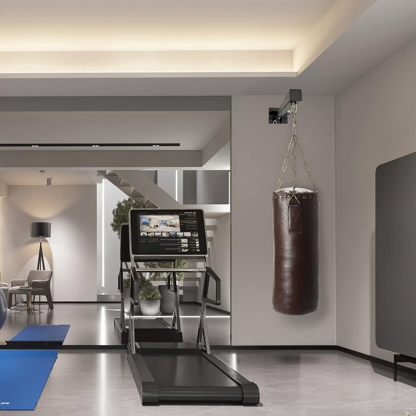 Heavy Bag Hanger, Wall Mount Punching Bag Hanger, Adjustable Heavy-Duty Wall Bracket for Home Gym Indoor Outdoor, Supports up to 900Ib