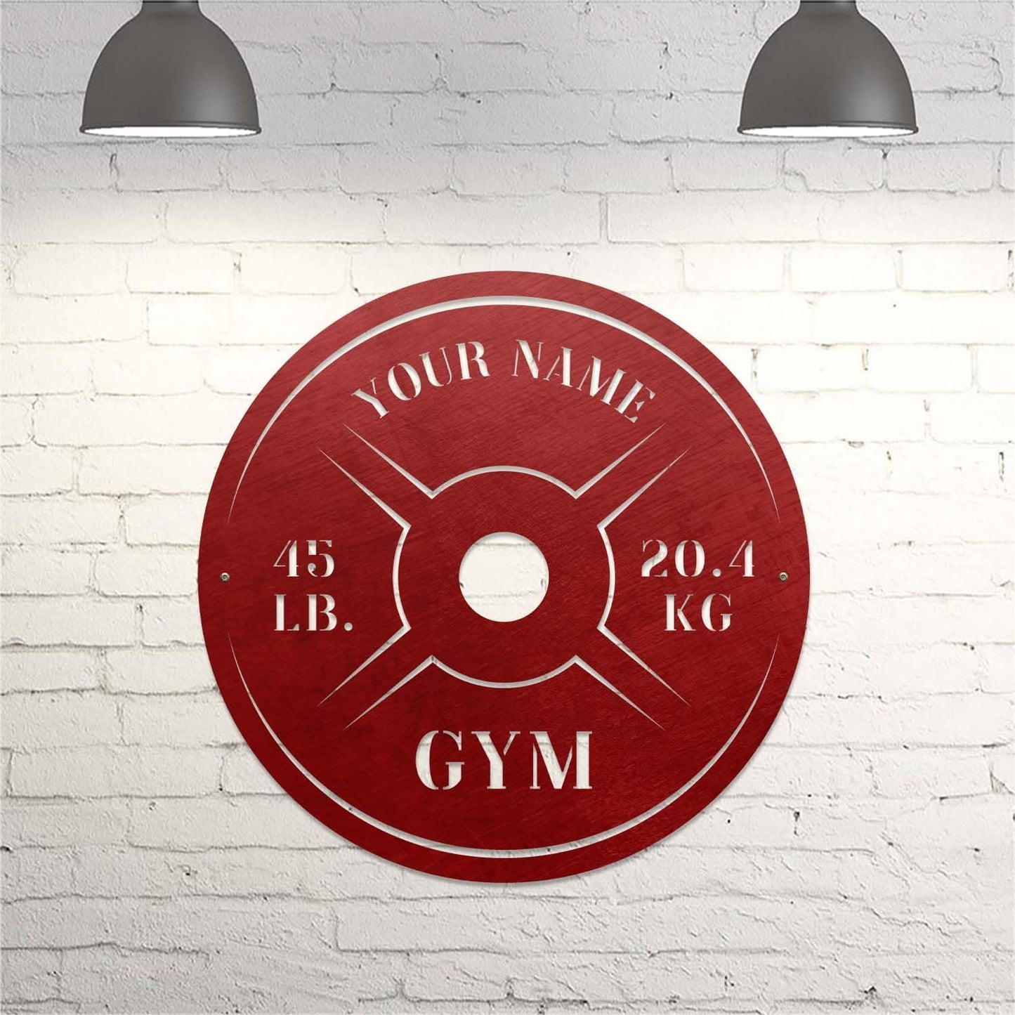 Personalized Home Gym LED Tin Metal Sign Multiple Sizes, Weight Lifting Exercise Workout Room Training Fitness Center Motivational Inspirational Quotes Decor Wall Art Hanging Accessories (09 w/o LED)