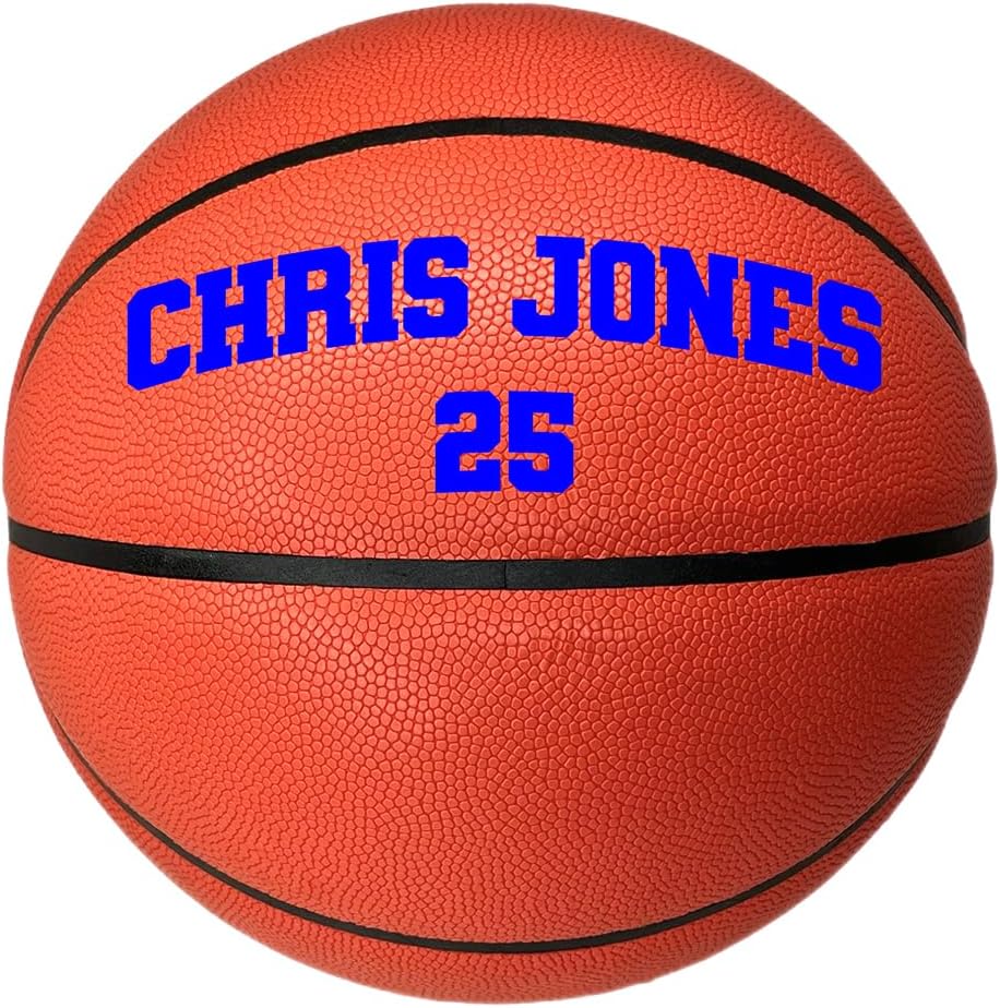 HAMMET Personalized Basketball – Customized Basketball with Your Name or Text – Multiple Colors, Fonts & Designs Available – Durable for Indoor and Outdoor - Ideal Gift for Son, Daughter, Boy or Girl