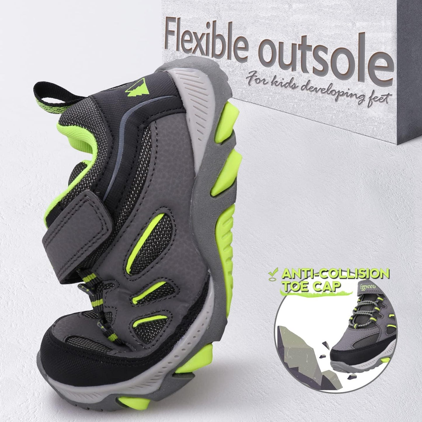 Boys Hiking Shoes Kids Sneakers Outdoor Waterproof Athletic Running Slip Resistant Comfortable (Little/Big Kids)