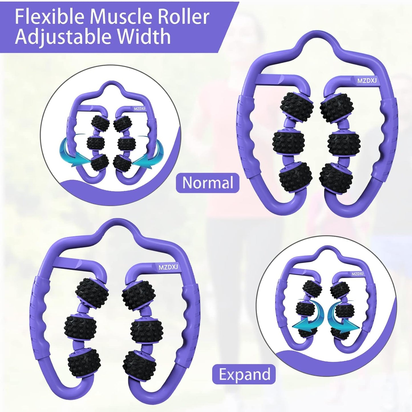 Cellulite Massage Tool Deep Fascia Massager & Dimpled Skin Remover for Legs - Anti-Cellulite Roller Tech with Lymphatic Drainage, Smooth Skin & Pain Relief for Thighs & Buttocks Sculpting