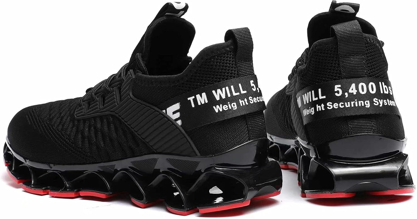 Men's Running Shoes Blade Tennis Walking Fashion Sneakers Breathable Non Slip Gym Sports Work Trainers