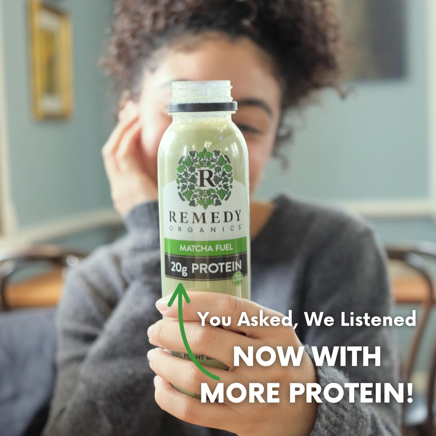 Remedy Organics Matcha Fuel 12-Pack | Plant Based Protein Shakes, Ready to Drink | USDA Organic, Gluten Free, Dairy Free, Soy Free