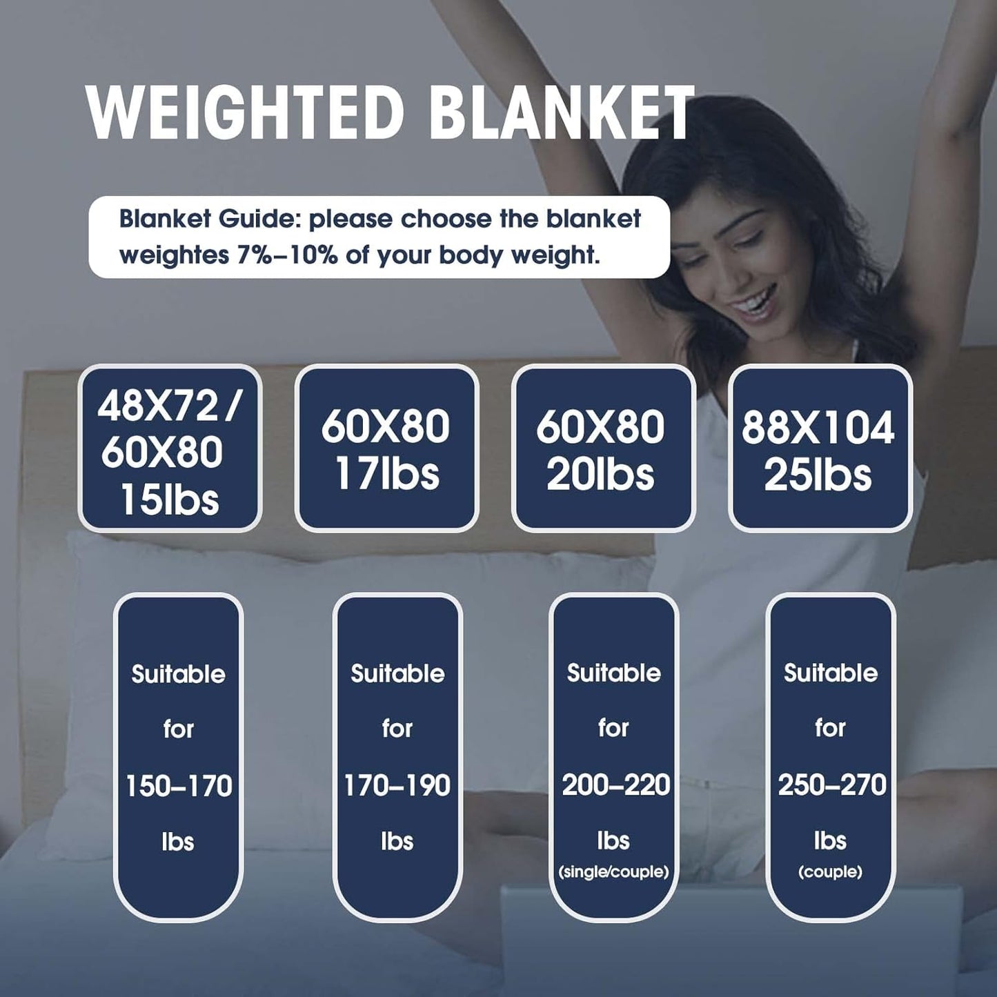 yescool Weighted Blanket for Adults (25 lbs, 88” x 104”, Pink Grey) Cooling Heavy Blanket for Sleeping Perfect for 240-260 lbs, King Size Breathable Blanket with Premium Glass Bead