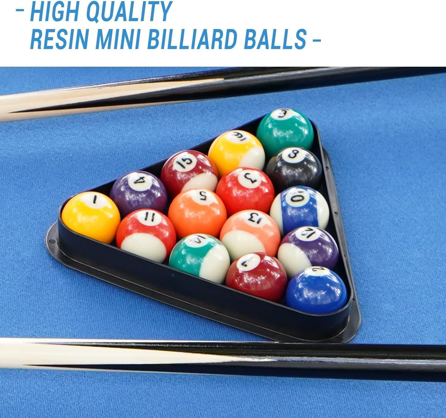 Pool Balls Mini Pool Balls Set,1-1/2 Inch Billiard Balls Set Not Regulation Size, Complete 16 Ball Set…