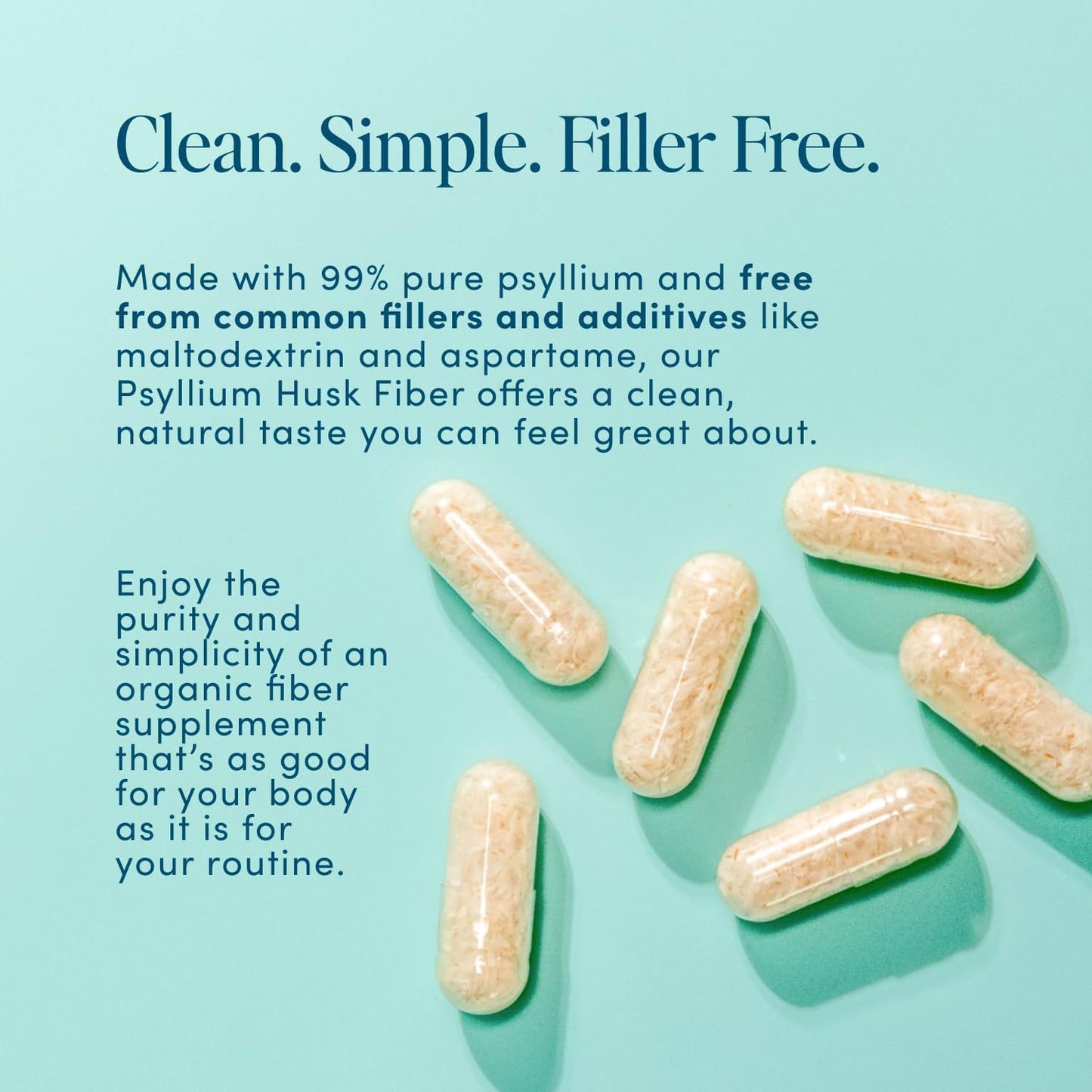 Psyllium Husk Fiber Capsules 2pk - Gluten-Free Fiber Supplement for Women & Men - Psyllium Husk Capsules for Healthy Digestion, Bowel Regularity, & Bloating Relief - 60 Servings