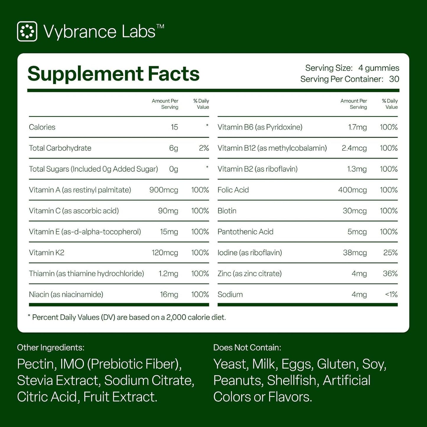 Daily Greens Gummies – Vegan, Sugar-Free Superfood Blend with Prebiotics, Probiotics & Enzymes | Gut & Immune Support, Natural Energy | Mixed Berry Flavor | 120 Gummies | Non-GMO, Gluten-Free