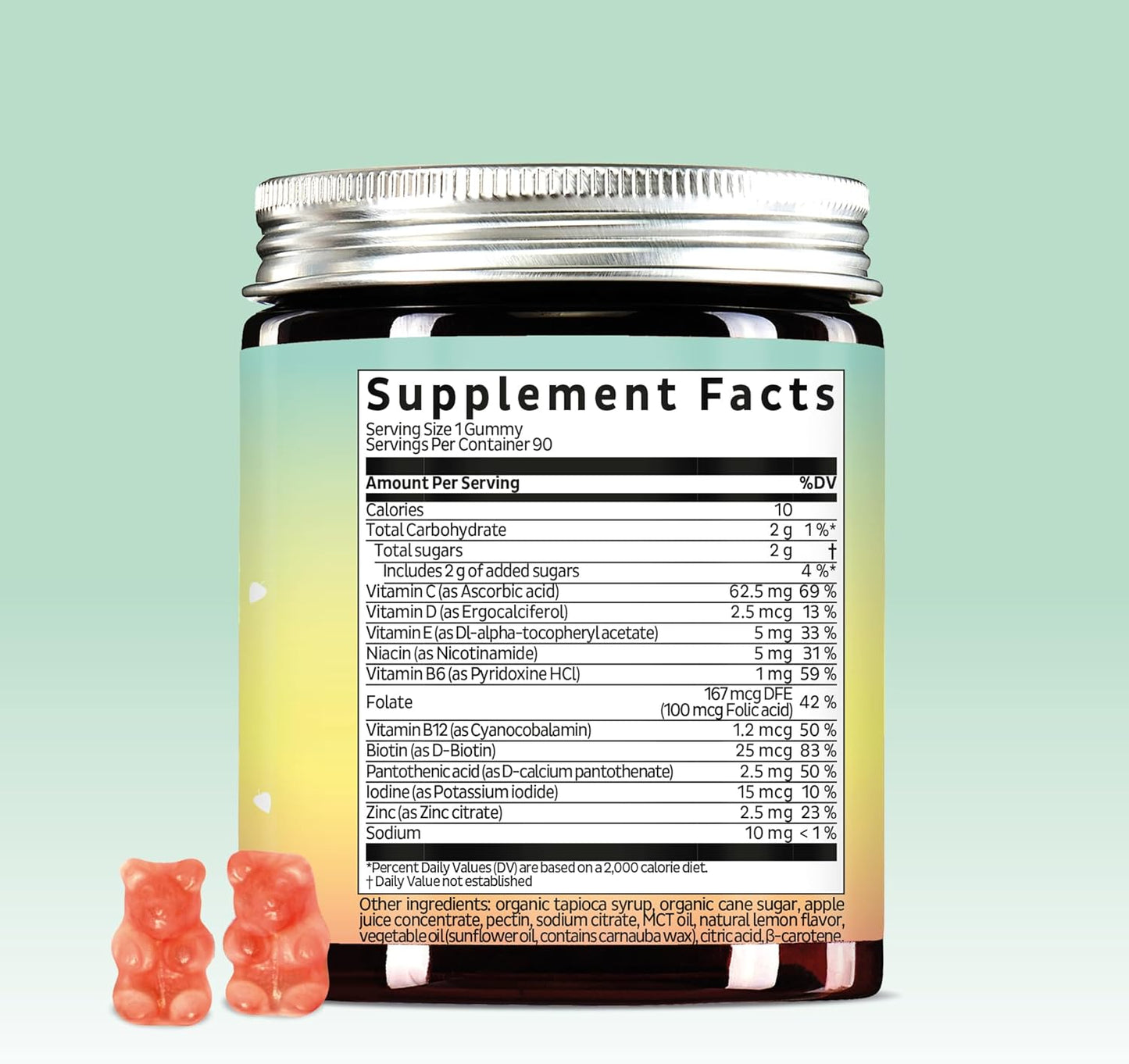 Immune Support Gummies – Vitamin C, D, B6 & B12 – Daily Immune Boost – Vegan, Naturally Flavored (90 Gummies)